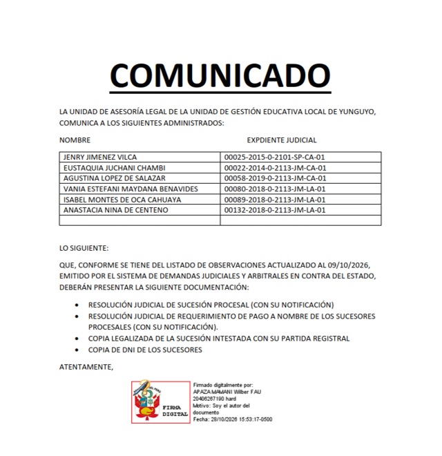 Imagen Comunicado
